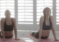 Rose Ballentine and Niki Lee Young in yoga class #02