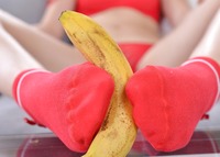 Ariana Brown mashes a banana with her sexy feet #11