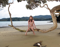 Sara Luvv shows her juicy round ass on the beach #13
