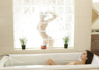 Lucy Doll enjoying a bath when her girlfriend joins in #01